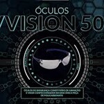 Óculos de Proteção Vision 600 Volk Cinza Antiembaçante e Antirrisco Uva e Uvb CA 42922