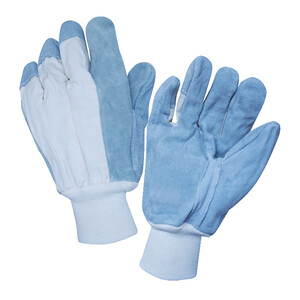 Luva – Raspa palma: dorso lona, punho malha e unheira 