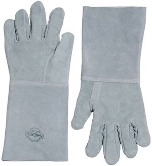 Luva de raspa, forrada com flanela