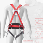 Cinturão Paraquedista Camper CP 1201 4 Pontos de Conexão Talabarte Duplo em Y 1,35M,  Absorvedor  e Gancho 55MM Camper CP2102