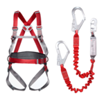 Cinturão Paraquedista Camper CP 1201 4 Pontos de Conexão Talabarte Duplo em Y 1,35M,  Absorvedor  e Gancho 55MM Camper CP2102