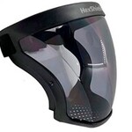 Protetor Facial Preto Hexpro Hexshield Lente Fumê Ajuste Elástico com Tratamento Antiembaçante Filtro KN95 CA 49438