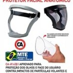 Protetor Facial Preto Hexpro Hexshield Lente Fumê Ajuste Elástico com Tratamento Antiembaçante Filtro KN95 CA 49438